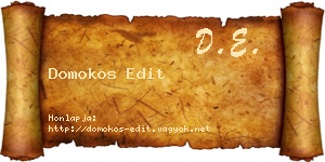 Domokos Edit névjegykártya