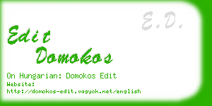 edit domokos business card